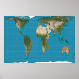 Global Peters Projection World Map Poster