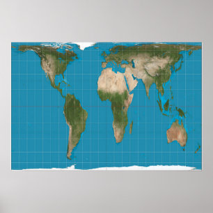 Global Peters Projection World Map Poster