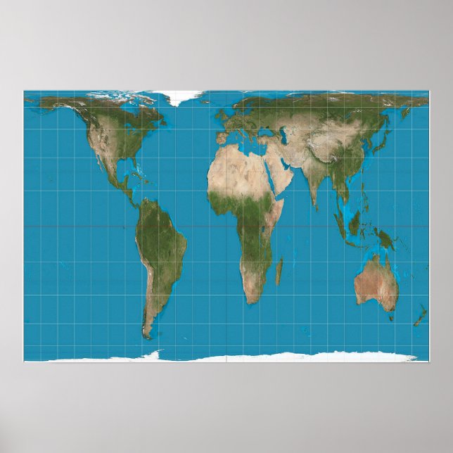 Global Peters Projection World Map Poster (Framsidan)