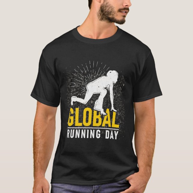 Global Running Day for Global Running Day & Sprint T Shirt (Framsida)