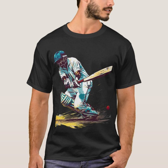 Global Series Cricket Digital Art T Shirt (Framsida)