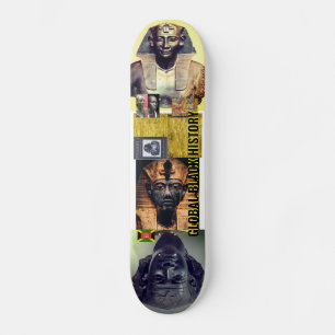 GLOBAL SVART HISTORISKSKYDDSKLAMBOL MINI SKATEBOARD BRÄDA 18,5 CM