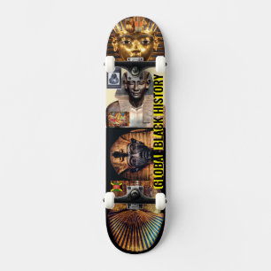 GLOBAL SVART HISTORISKSKYDDSKLAMBOL MINI SKATEBOARD BRÄDA 18,5 CM