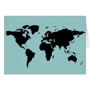 global svartgrafik karta hälsningskort