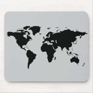 global svartgrafik karta musmatta