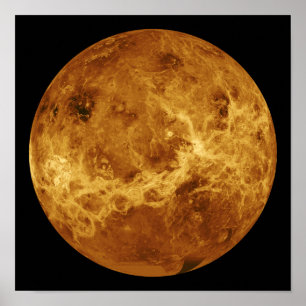 Global syn på yta i Venus Poster