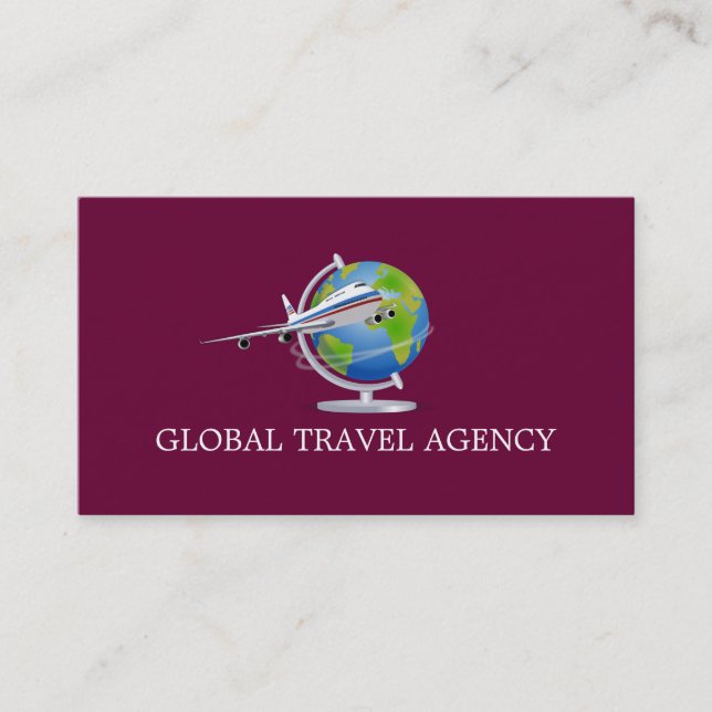 Global Travel Agency Agent Affärskort Visitkort (Framsida)