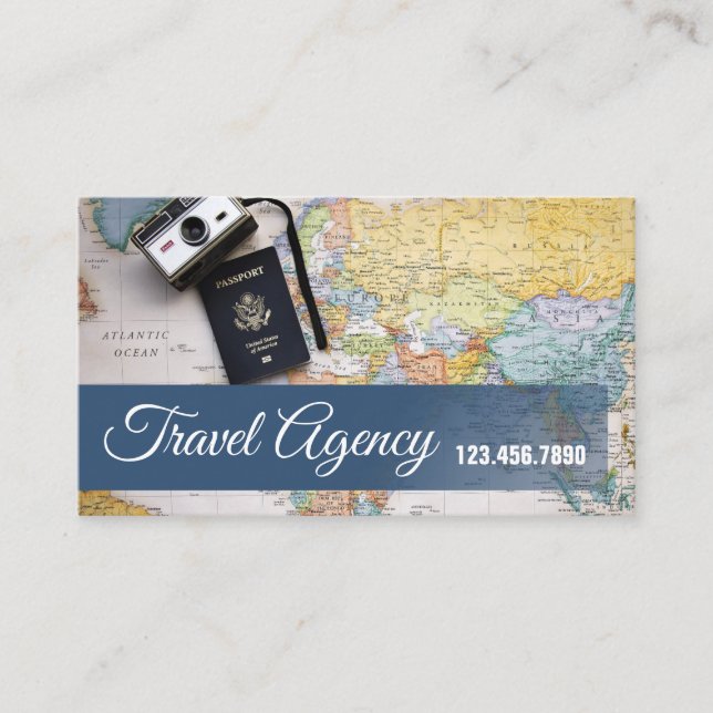 Global Travel Agency Agent Affärskort Visitkort (Framsida)