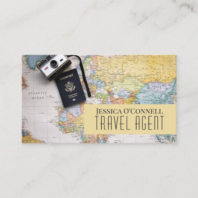 Global Travel Agency Agent Affärskort Visitkort (Framsida)