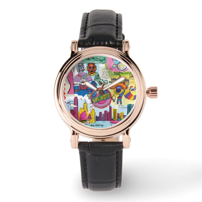 Global Travel - Hongkong Armbandsur (Framsida)