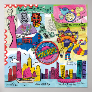 Global Travel - Hongkong Poster