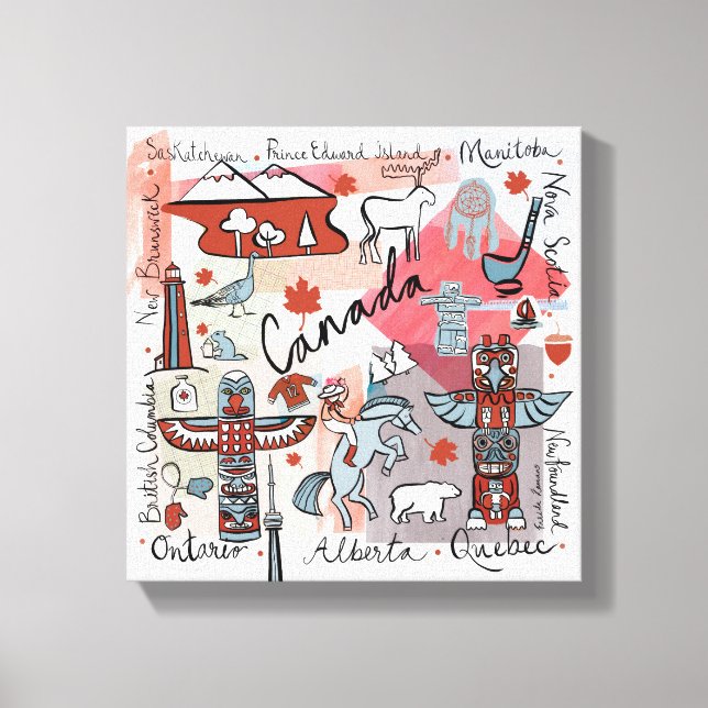Global Travel - Kanada Canvastryck (Framsida)