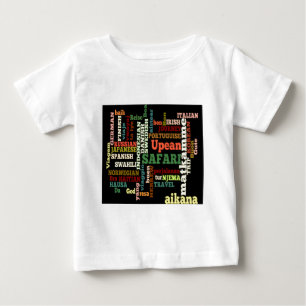 Global Travel Language Collage och t-shirts
