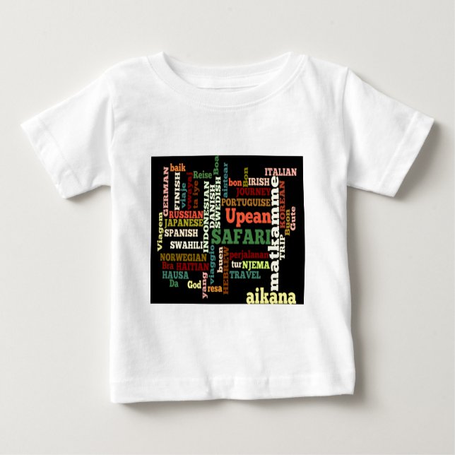 Global Travel Language Collage och t-shirts (Framsida)