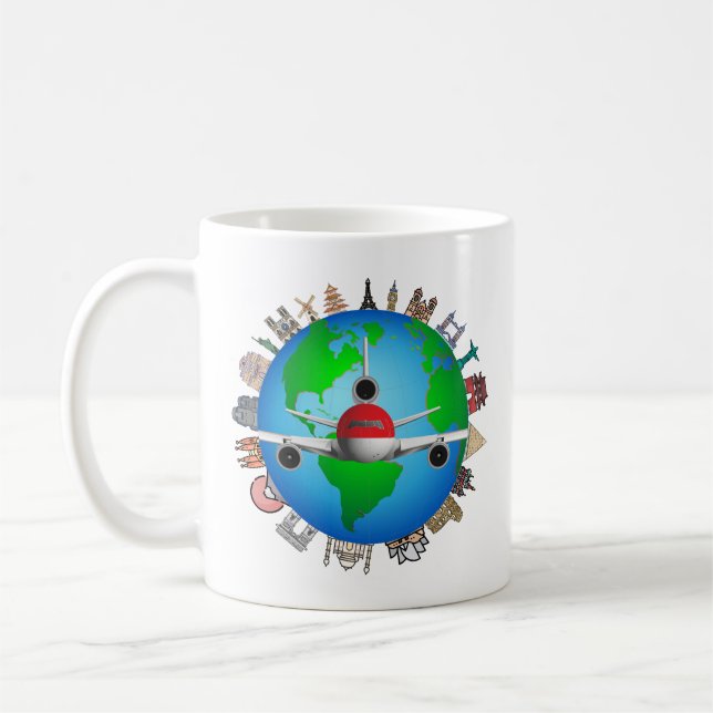 Global Travel Sight Seeing Kaffemugg (Vänster)