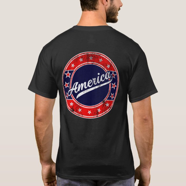 Global Traveler - Amerika | USA T-Shirt (Baksida)