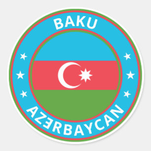 Global Traveler - Baku, Azǝ rbaycan Azerbajdzjan Runt Klistermärke