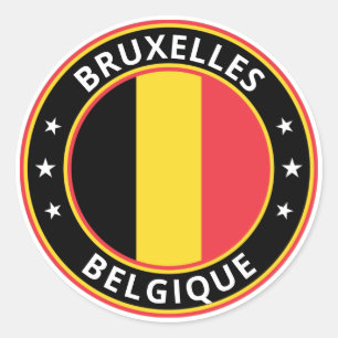 Global Traveler - Bruxelles, Belgien Belgien Runt Klistermärke
