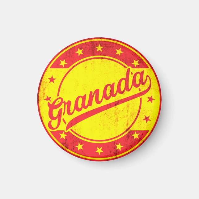 Global Traveler - Granada, Spanien Magnet (Framsidan)