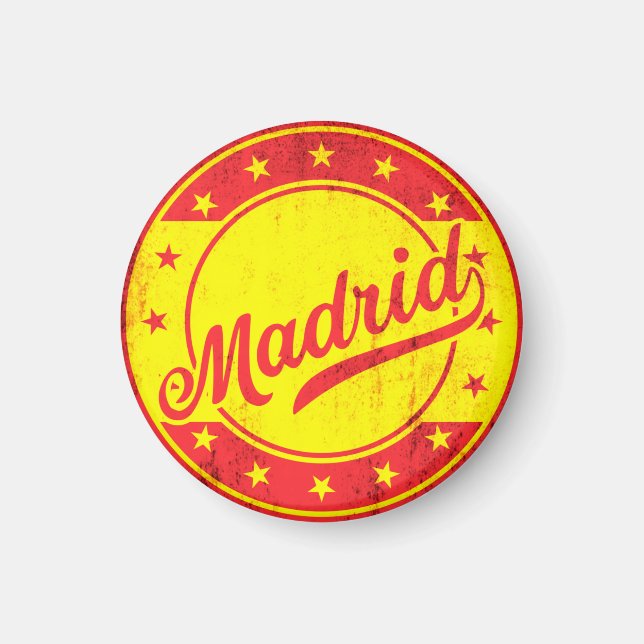 Global Traveler - Madrid, Spanien Magnet (Framsidan)