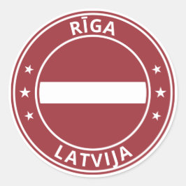 Global Traveler - Rīga | Riga, Latvija | Lettland Runt Klistermärke
