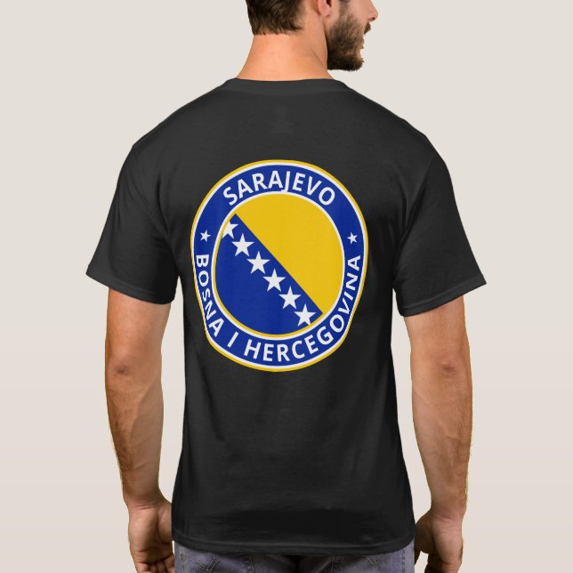 Global Traveler - Sarajevo, Bosnien och Hercegovin T Shirt (Baksida)