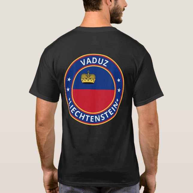 Global Traveler - Vaduz, Liechtenstein T Shirt (Baksida)