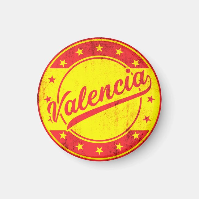 Global Traveler - Valencia, Spanien Magnet (Framsidan)
