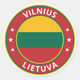 Global Traveler - Vilnius, Lietuva | Litauen Runt Klistermärke