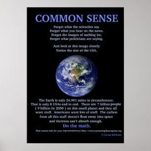 Global uppvärmning 28 x 20 tum, Poster Pappert