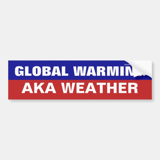 Global uppvärmning AKA Weather Bumper Sticker Bildekal (Framsidan)