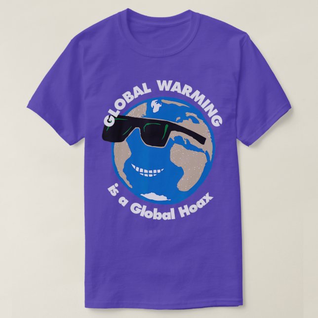 Global uppvärmning är ett globalt hoax t shirt (Design framsida)