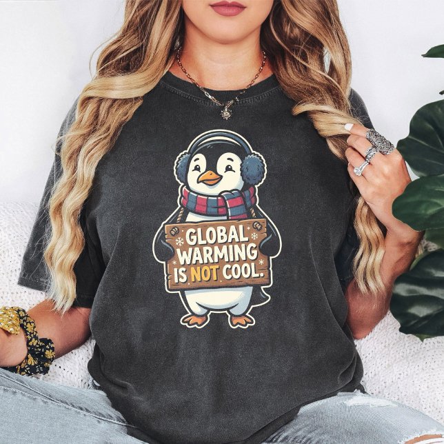 Global Uppvärmning Är Inte Coolt Pingvin T Shirt (Skapare uppladdad)
