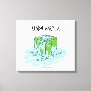 Global uppvärmning är så ocool canvastryck