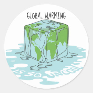 Global uppvärmning är så ocool runt klistermärke