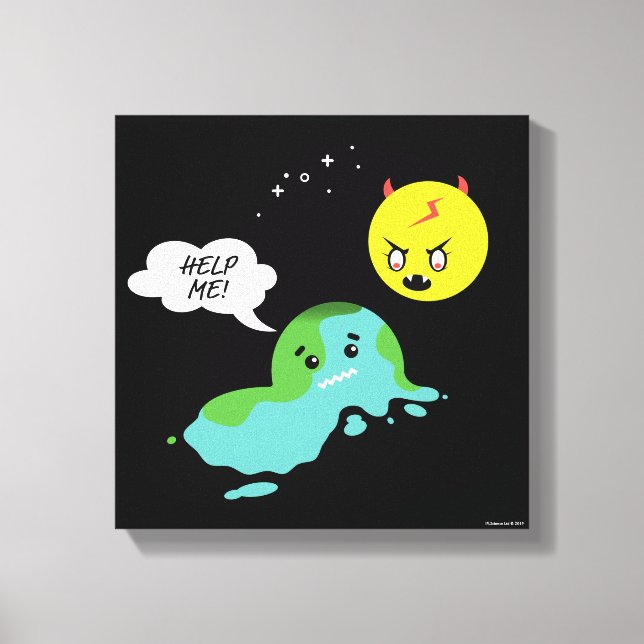 Global uppvärmning canvastryck (Framsida)