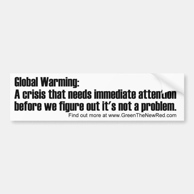 global uppvärmning: En kris som behöver uppmärksam Bildekal (Framsidan)