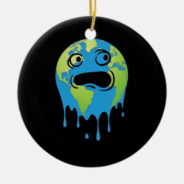 Global uppvärmning Klimatförändring Julgransprydnad Keramik (Framsidan)