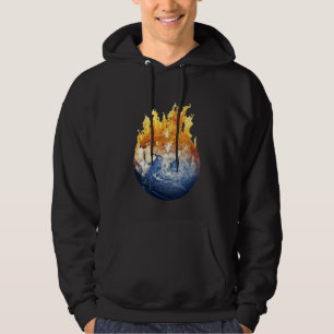 Global Uppvärmning Klimatförändring Varm Kall Fara Hoodie