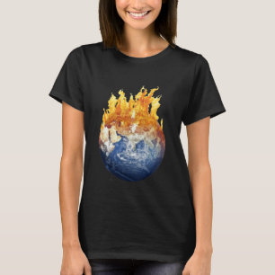Global Uppvärmning Klimatförändring Varm Kall Fara T Shirt