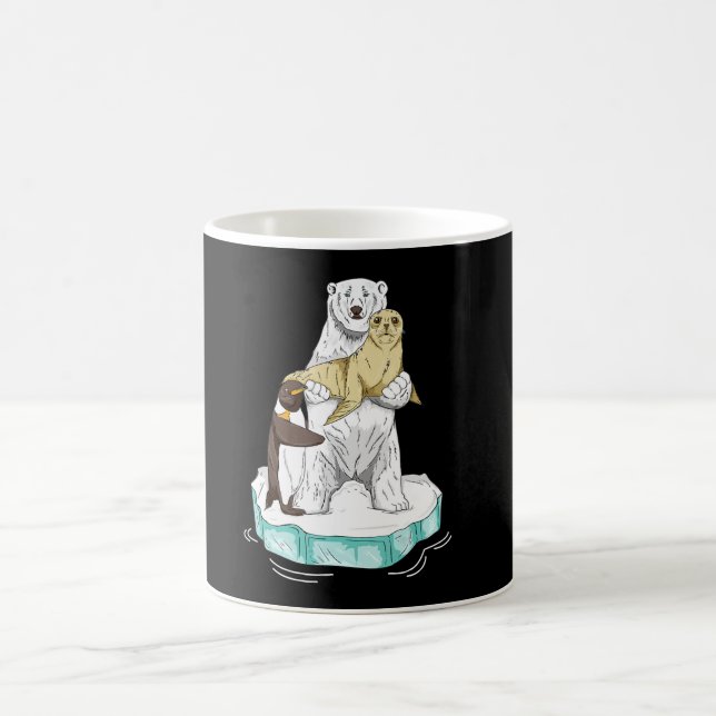 Global uppvärmning Polar Bear Climate Change Aware Kaffemugg (Center)
