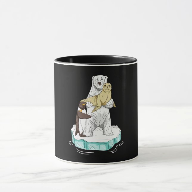 Global uppvärmning Polar Bear Climate Change Aware Mugg (Center)