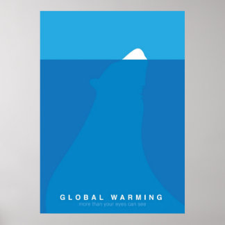 Global uppvärmning Spara Polar Bear Poster