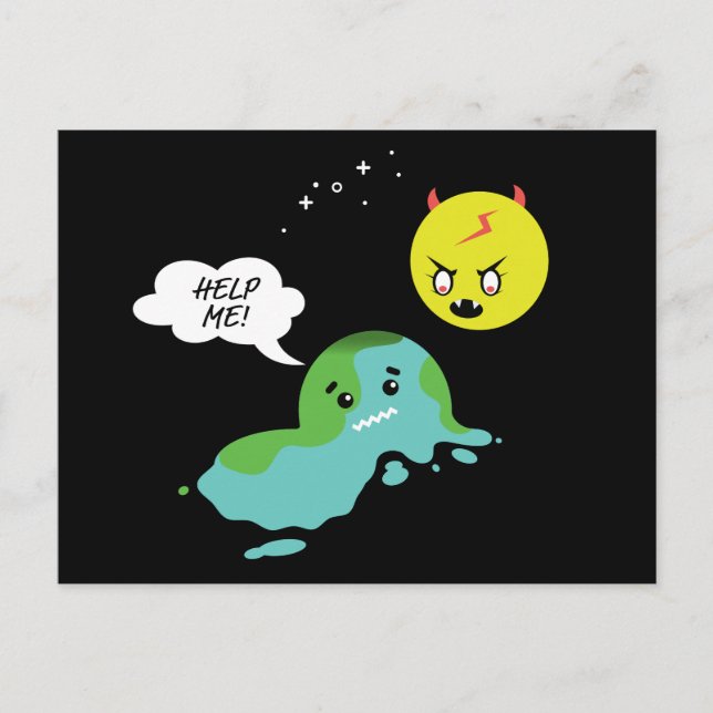 Global uppvärmning vykort (Framsida)