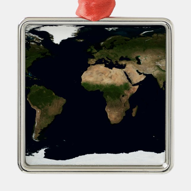 Global världsbild julgransprydnad metall (Framsidan)