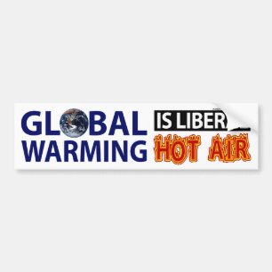 Global värme är liberal personhettluft bildekal