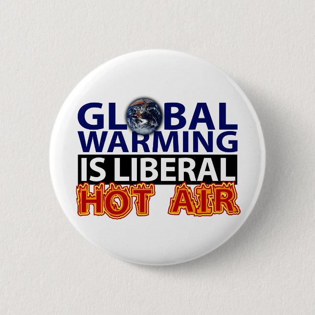 Global värme är liberal personhettluft knapp (Framsida)