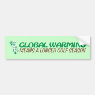 Global värme betyder en längre Golfsäsong Bildekal