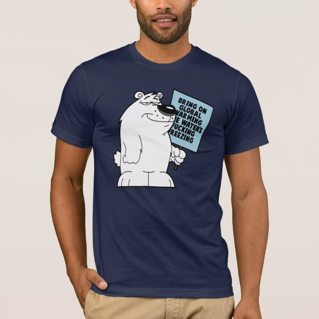 Global värme finns inte t shirt (Framsida)