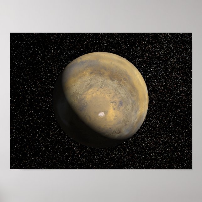 Global vy över Mars Poster (Framsidan)